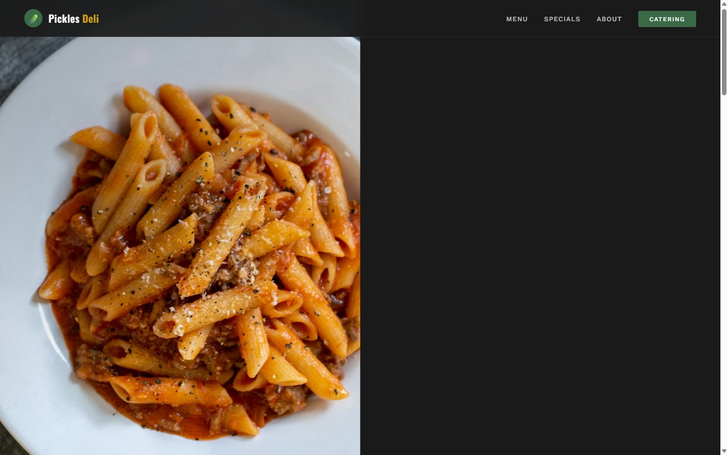 Pickles Deli demo site